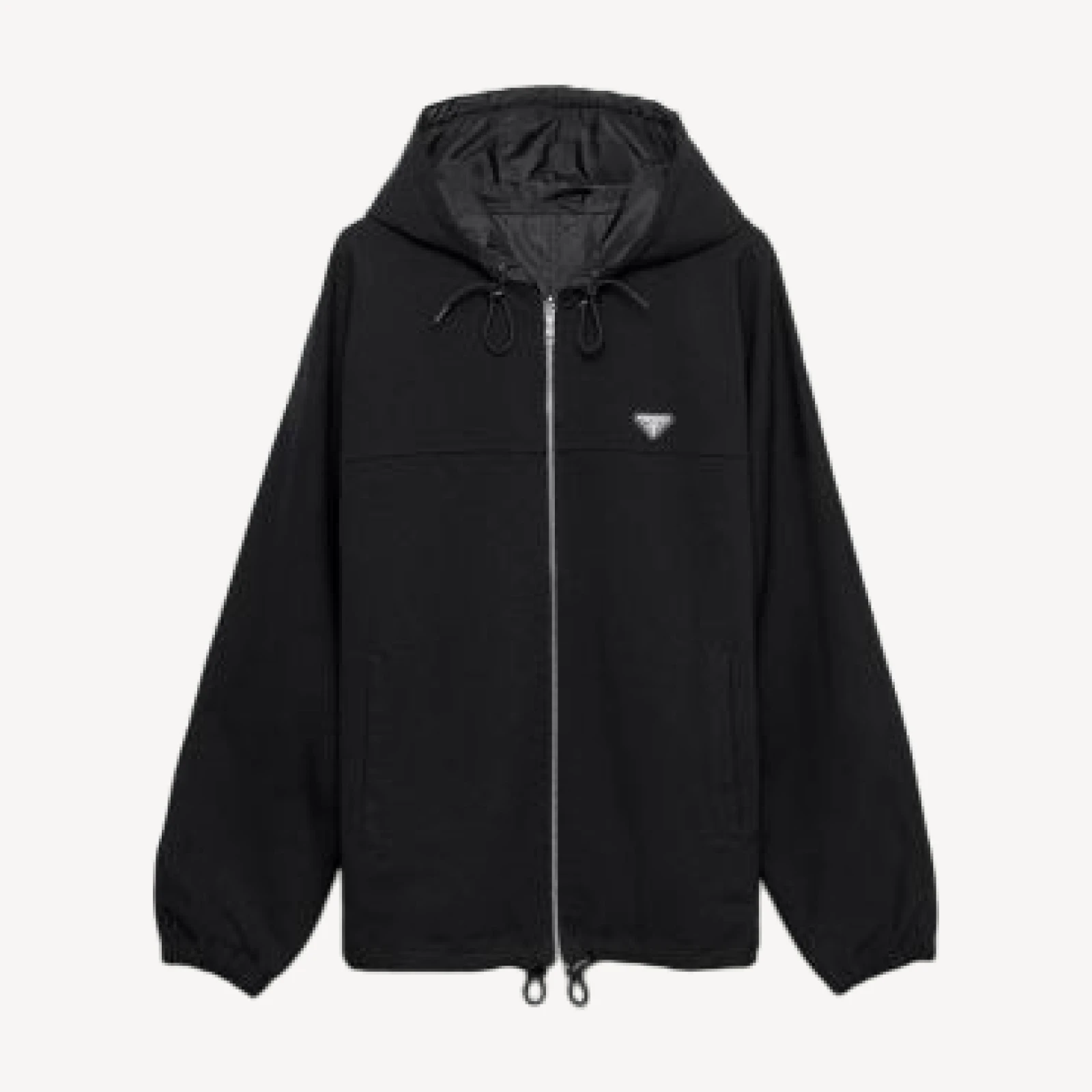Prada Technical Fleece Hoodie Jacket