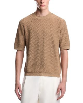 Emporio Armani Chevron Jacquard Short Sleeve Sweater