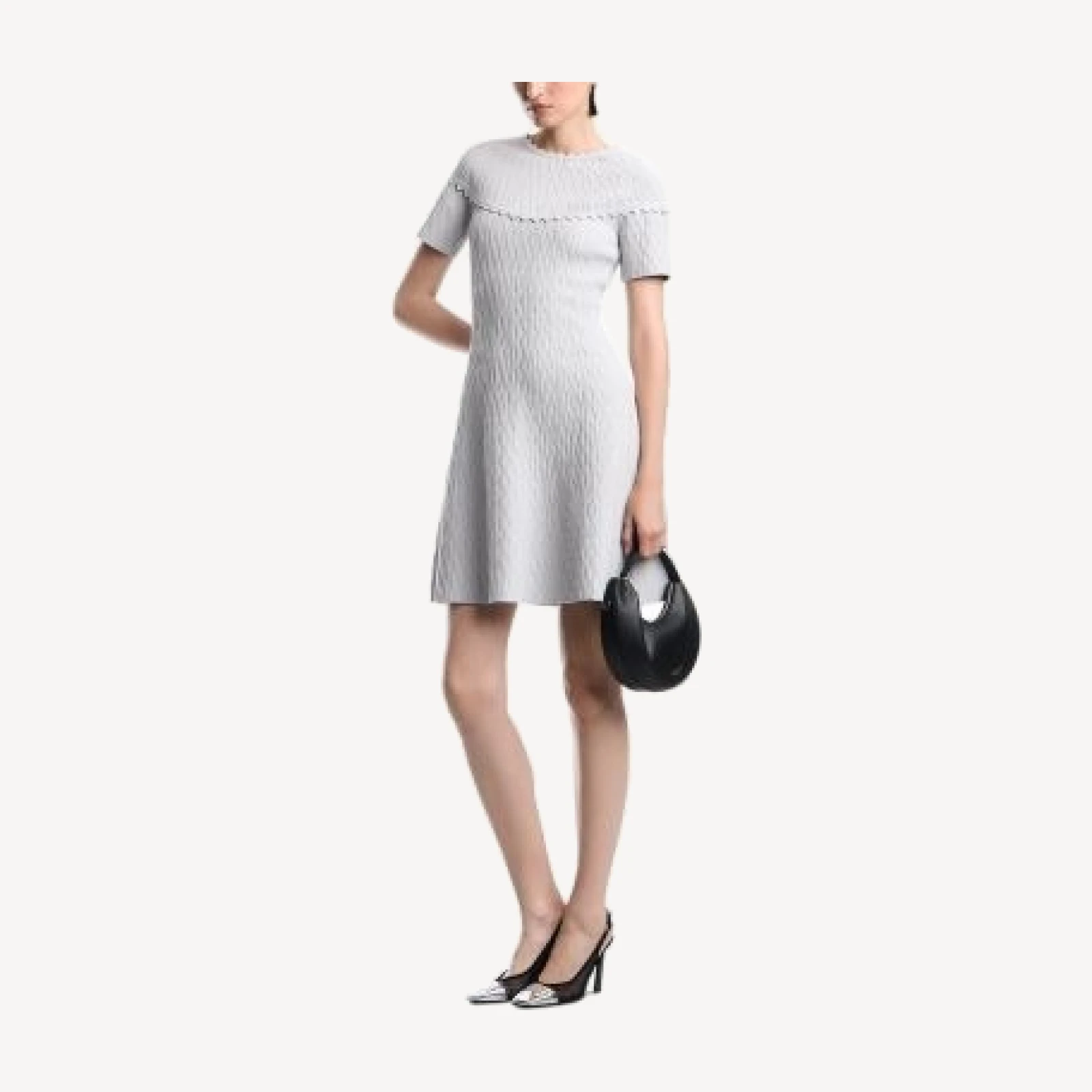 Emporio Armani Kimono Sleeve Scalloped Dress