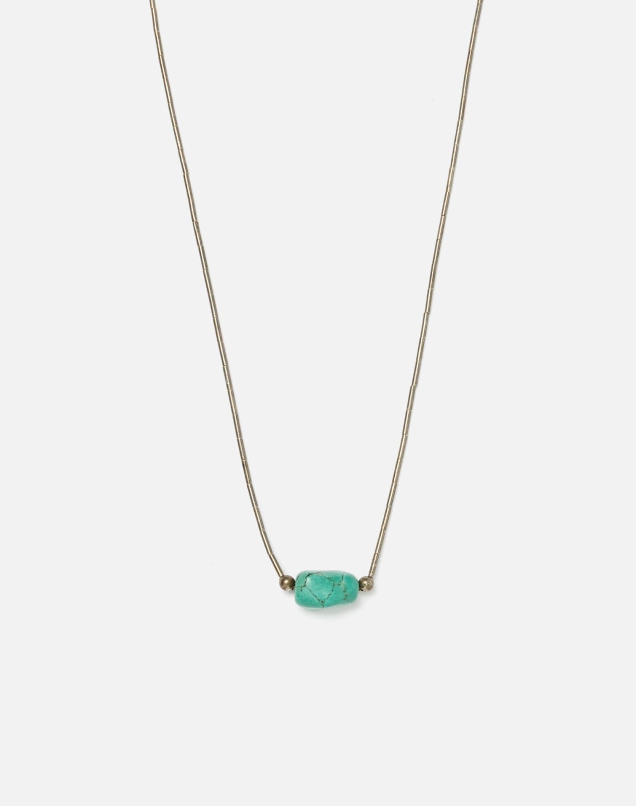 RE/DONE Vintage | 70s Liquid Silver and Turquoise Choker Necklace | Vintage Necklaces