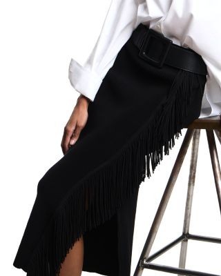 Emporio Armani Fringe Ottoman Skirt