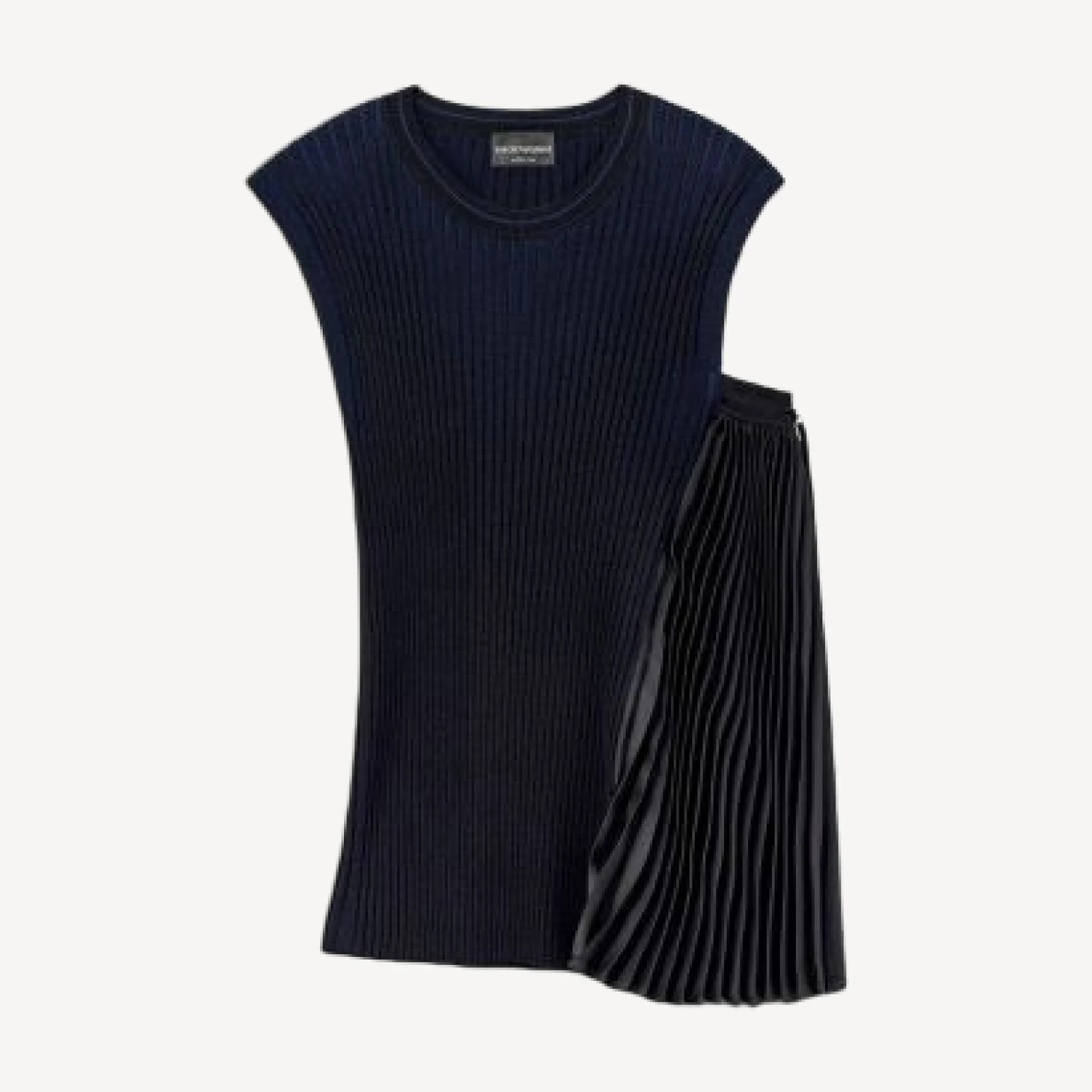 Emporio Armani Asymmetric Ribbed Knit Top