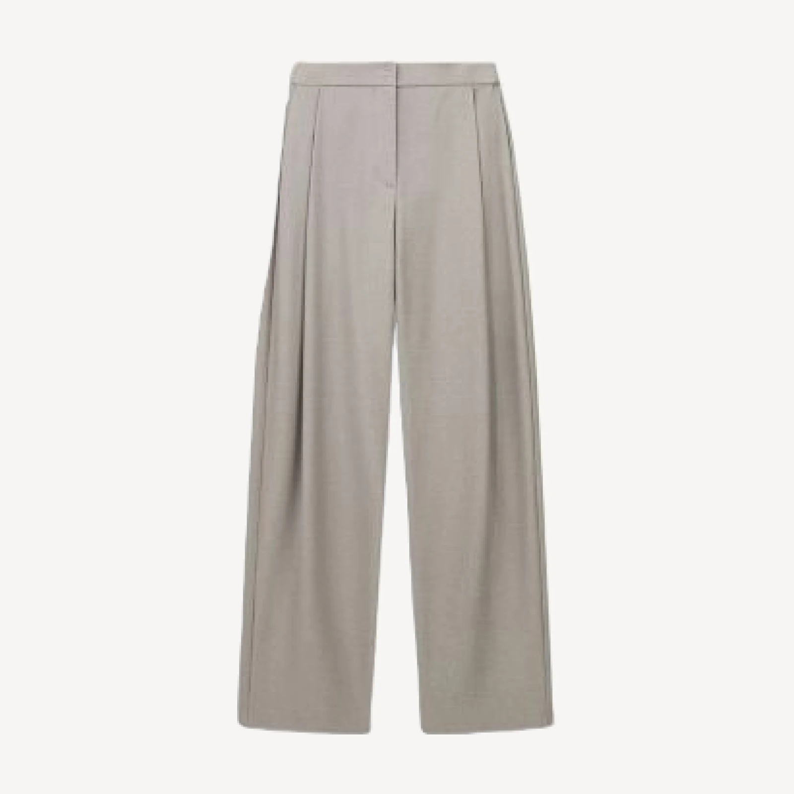 Emporio Armani Cotton Pleated Wide Leg Pants