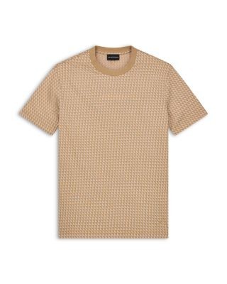 Emporio Armani Geometric Micro Motif Crewneck T-Shirt