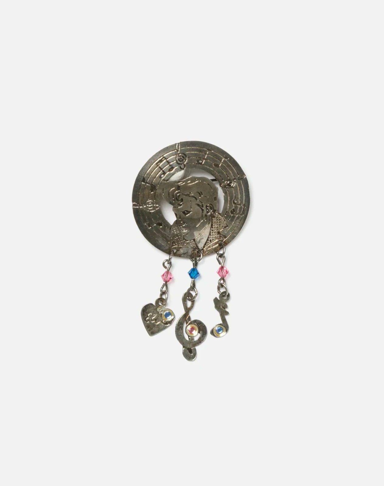 60s Sterling Silver Elvis Pin