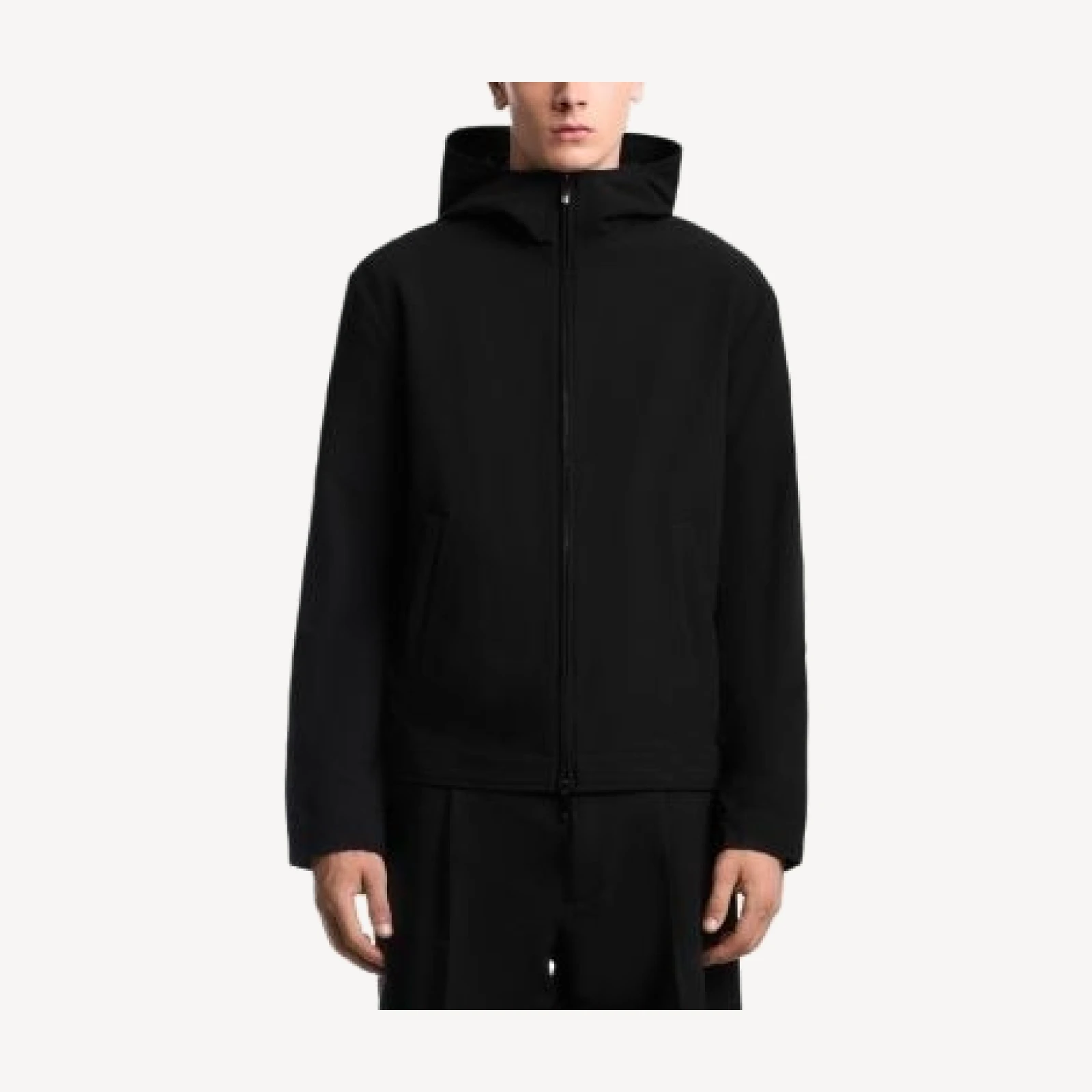 Emporio Armani Seersucker with Down Padding Blouson Jacket