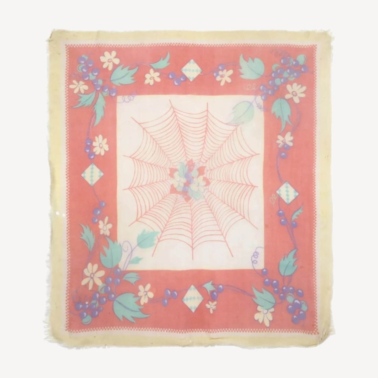 40s Spiderweb Rayon Scarf