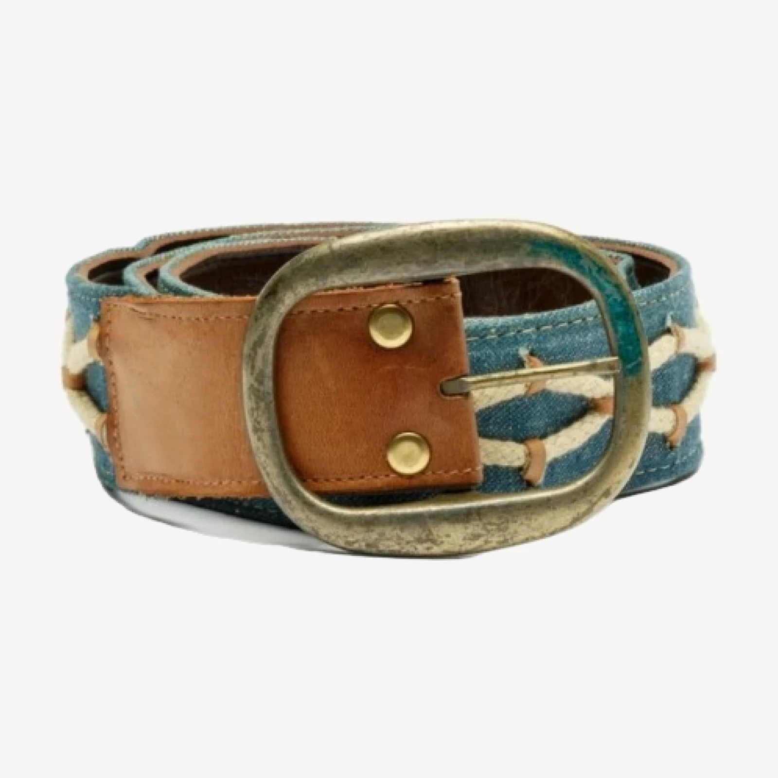RE/DONE Vintage | 70s Denim and Leather Belt | Vintage Belts
