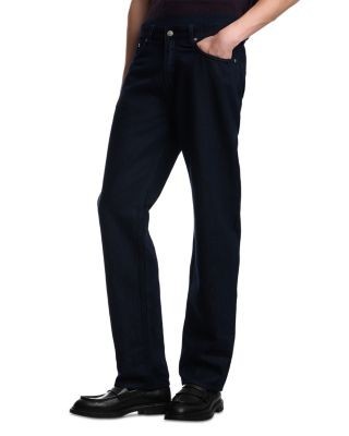 Emporio Armani Cotton & Linen Straight Leg Five-Pocket Trousers
