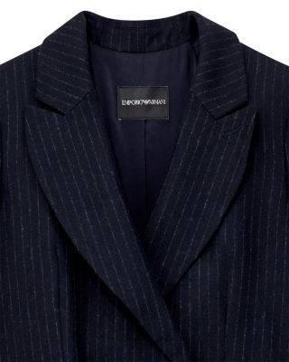 Emporio Armani Pinstripe Wool Blend Blazer