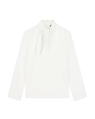 Emporio Armani Cotton Tie Neck Top