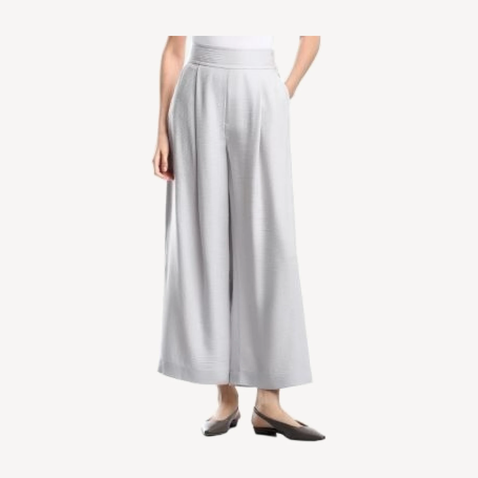 Emporio Armani Textured Bark Effect Palazzo Trousers