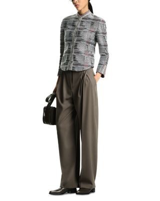 Emporio Armani Jacquard Geometric Patterned Blazer
