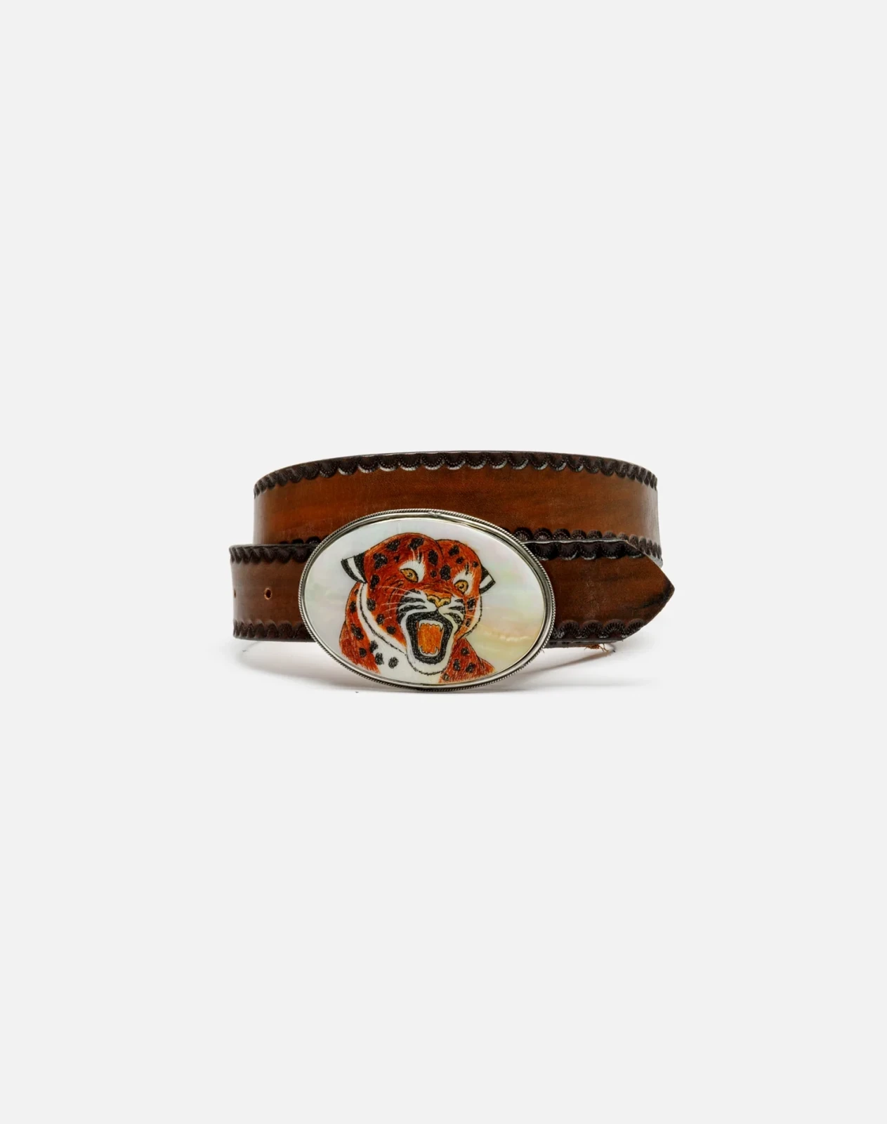 RE/DONE Vintage | 70s Abalone Tiger Belt | Vintage Belts