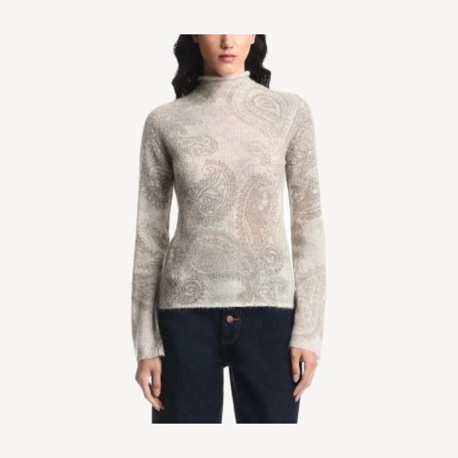 Emporio Armani Alpaca Blend Mock Neck Sweater