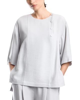 Emporio Armani Bark Effect Textured Blouse