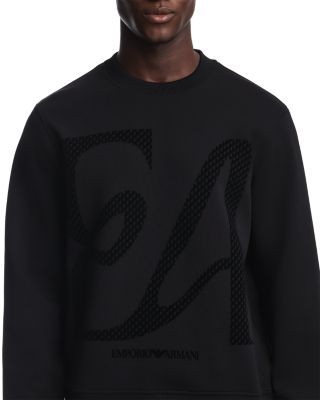 Emporio Armani Cotton Blend Ea Logo Crewneck Sweatshirt