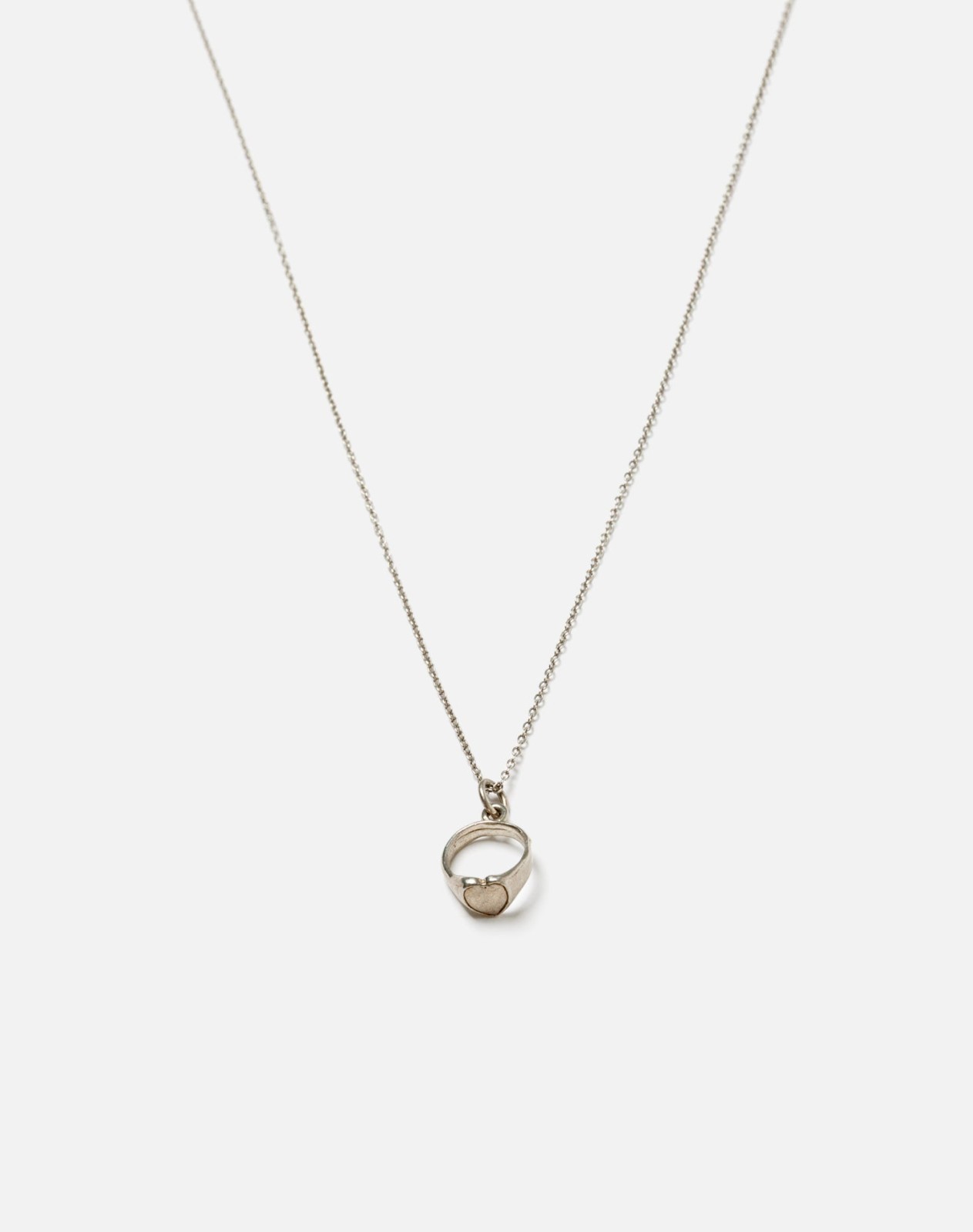 RE/DONE Vintage | 40s Sterling Heart Signet Necklace | Vintage Necklaces