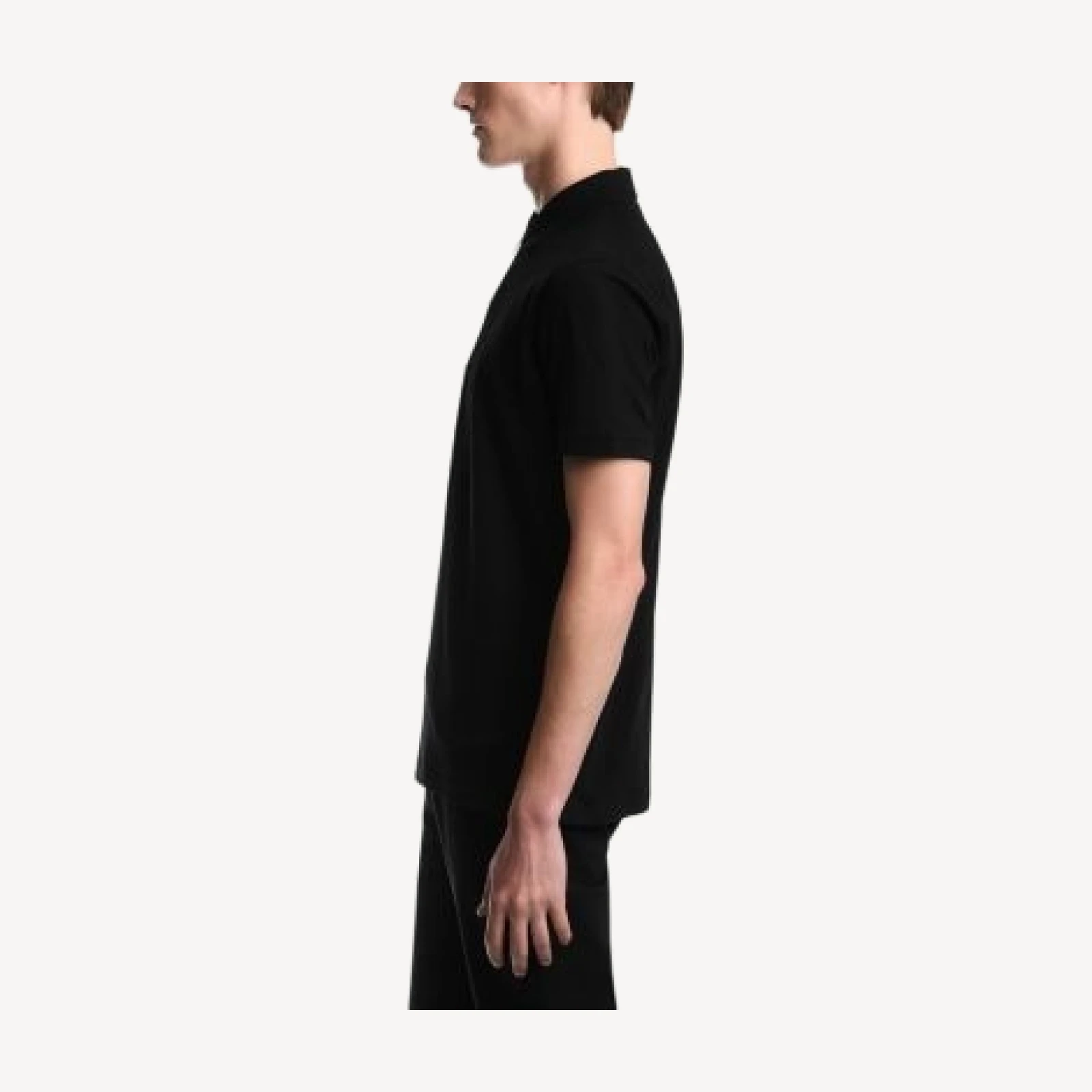 Emporio Armani Cotton Pique Zip Polo Shirt