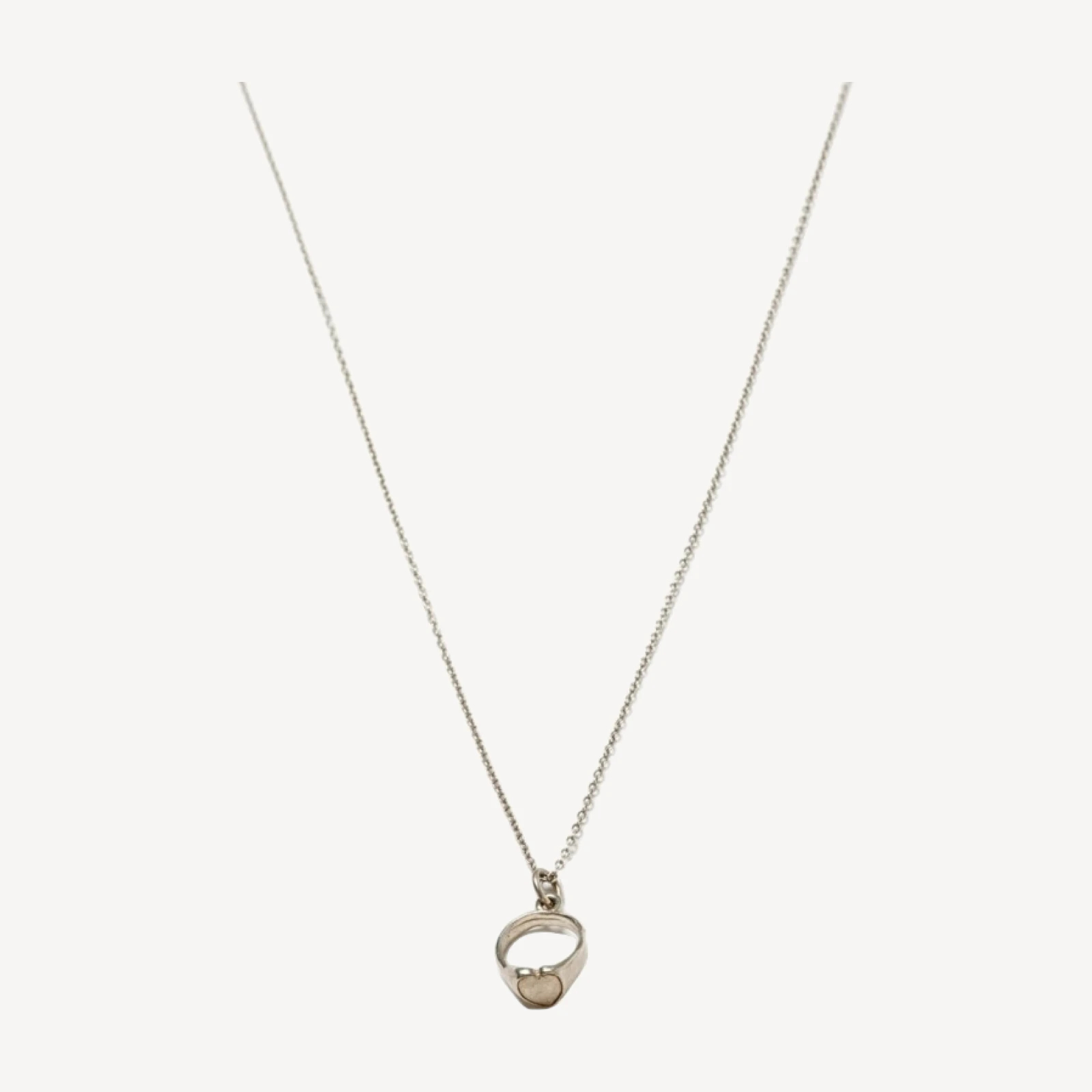 RE/DONE Vintage | 40s Sterling Heart Signet Necklace | Vintage Necklaces
