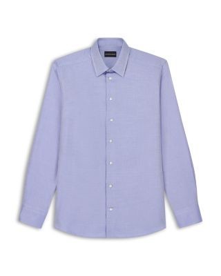 Emporio Armani Regular Mini Herringbone Cotton Shirt