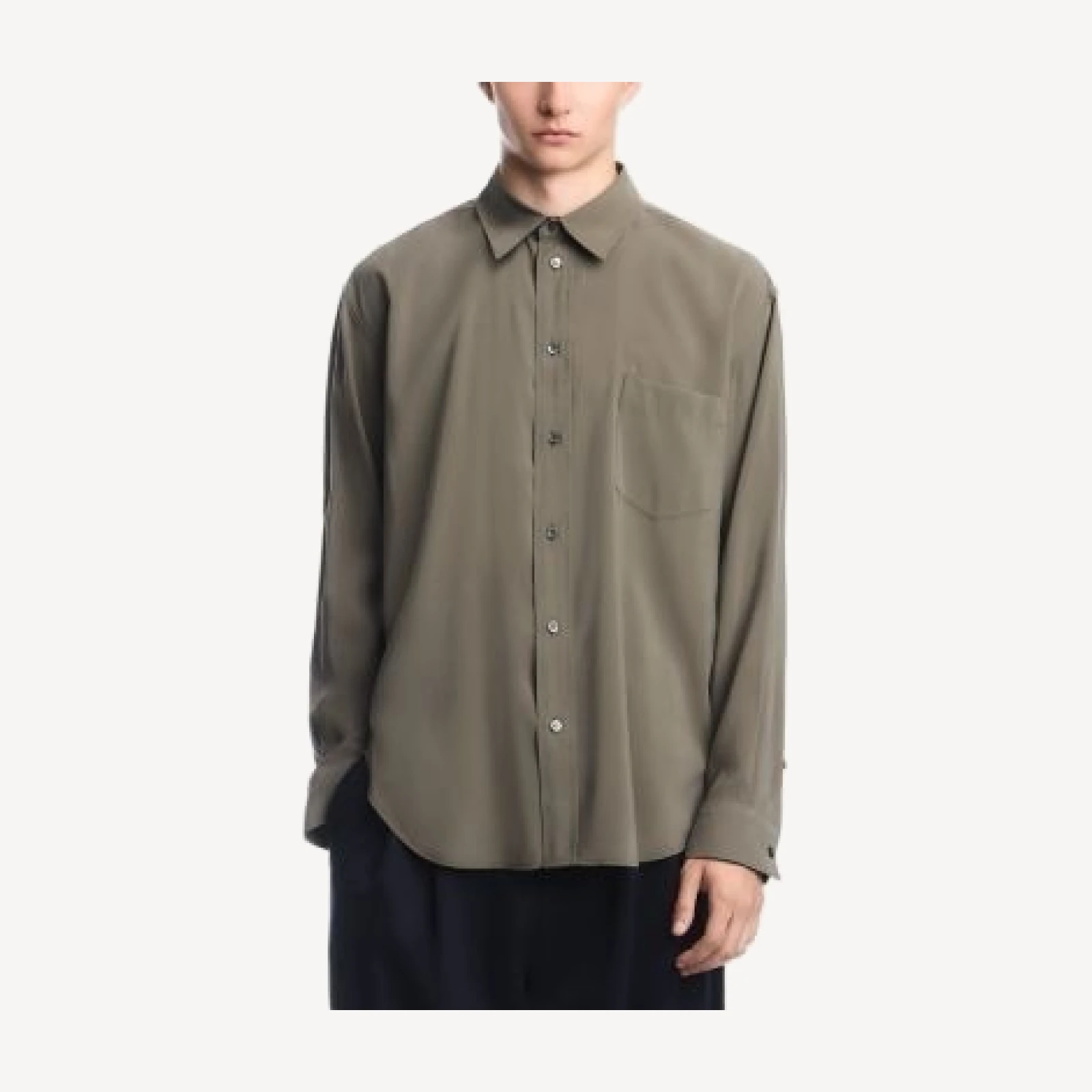 Emporio Armani Point Collar Pocket Button Down Shirt