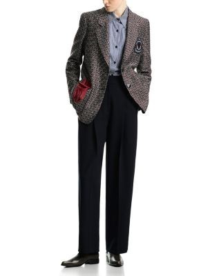 Emporio Armani Basket Weave Logo Patch Blazer