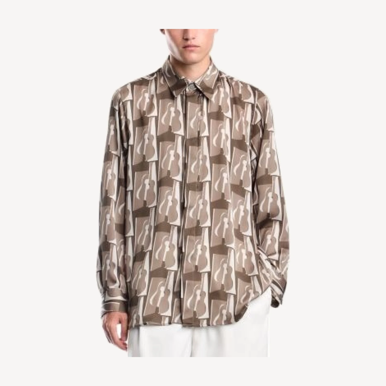 Emporio Armani Printed Long Sleeve Shirt