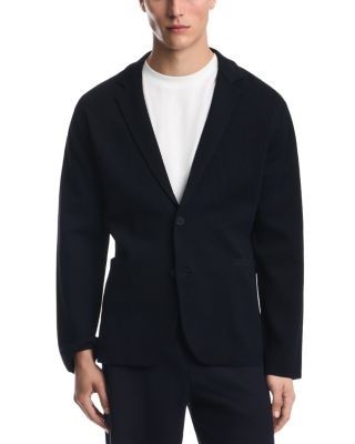 Emporio Armani Milano Stitch Textured Two Button Blazer