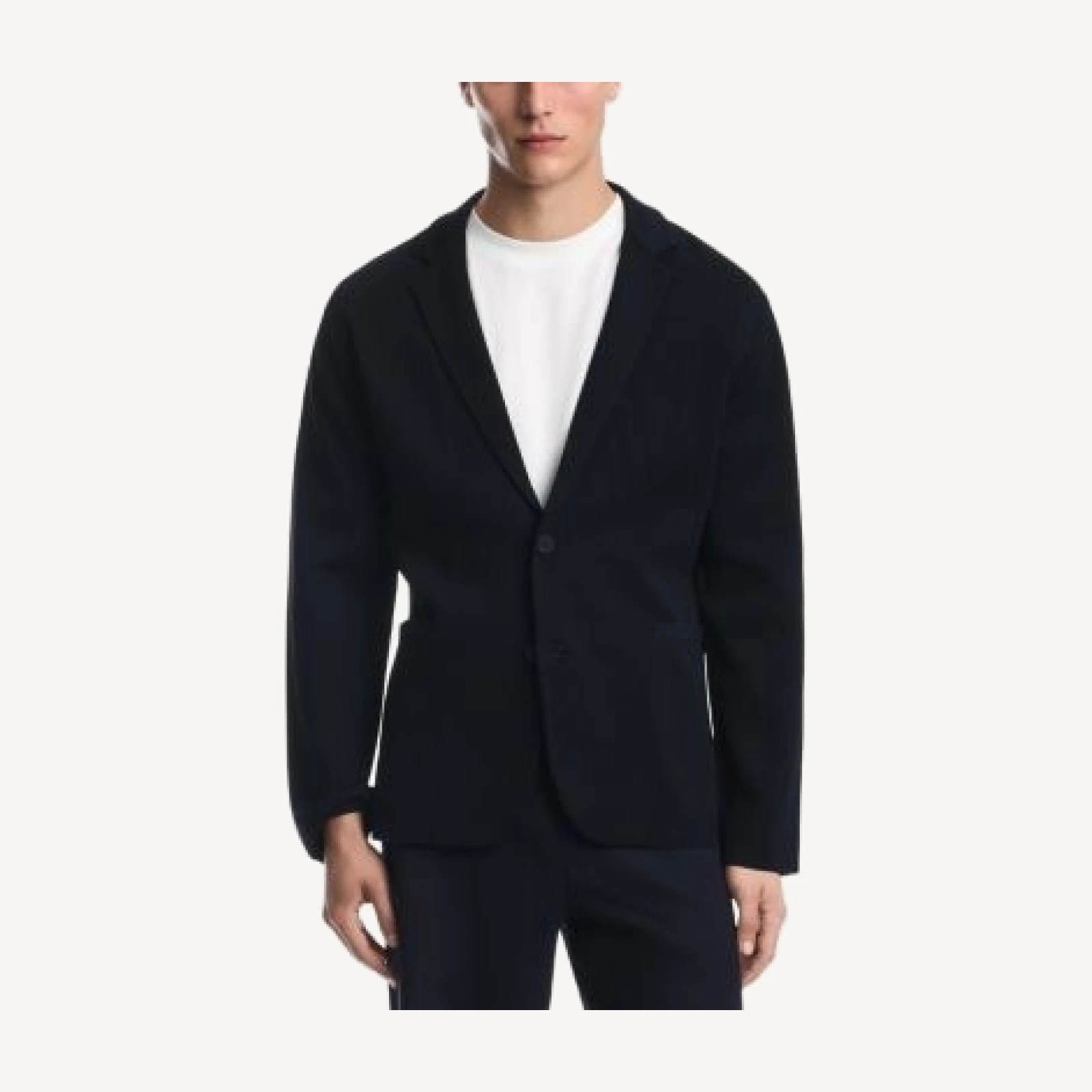 Emporio Armani Milano Stitch Textured Two Button Blazer