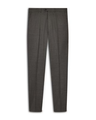 Emporio Armani Regular Fit Brown Melange Wool Trousers