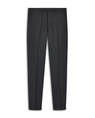 Emporio Armani Regular Fit Grey Melange Wool Trousers