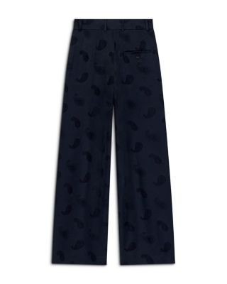 Emporio Armani Wide Leg Paisley Print Pants