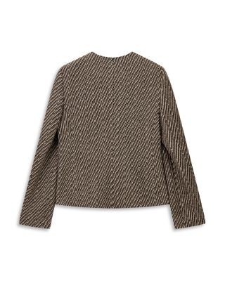 Emporio Armani Diagonal Pattern Crewneck Blazer