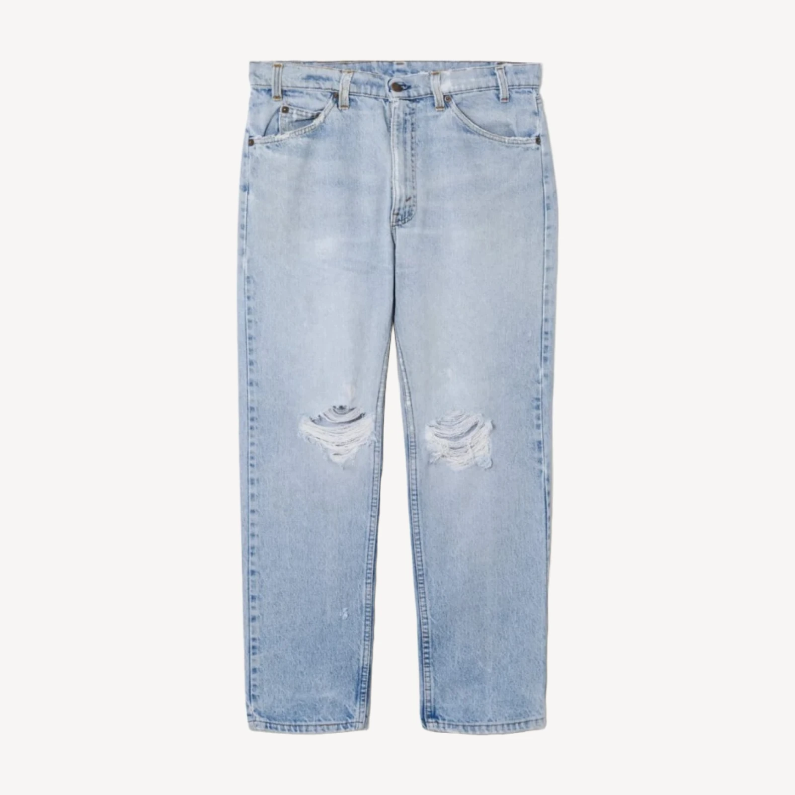 80s Distressed Orange Tab Levi's 505 -#6