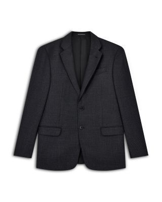 Emporio Armani Regular Fit Textured Wool Blend Blazer
