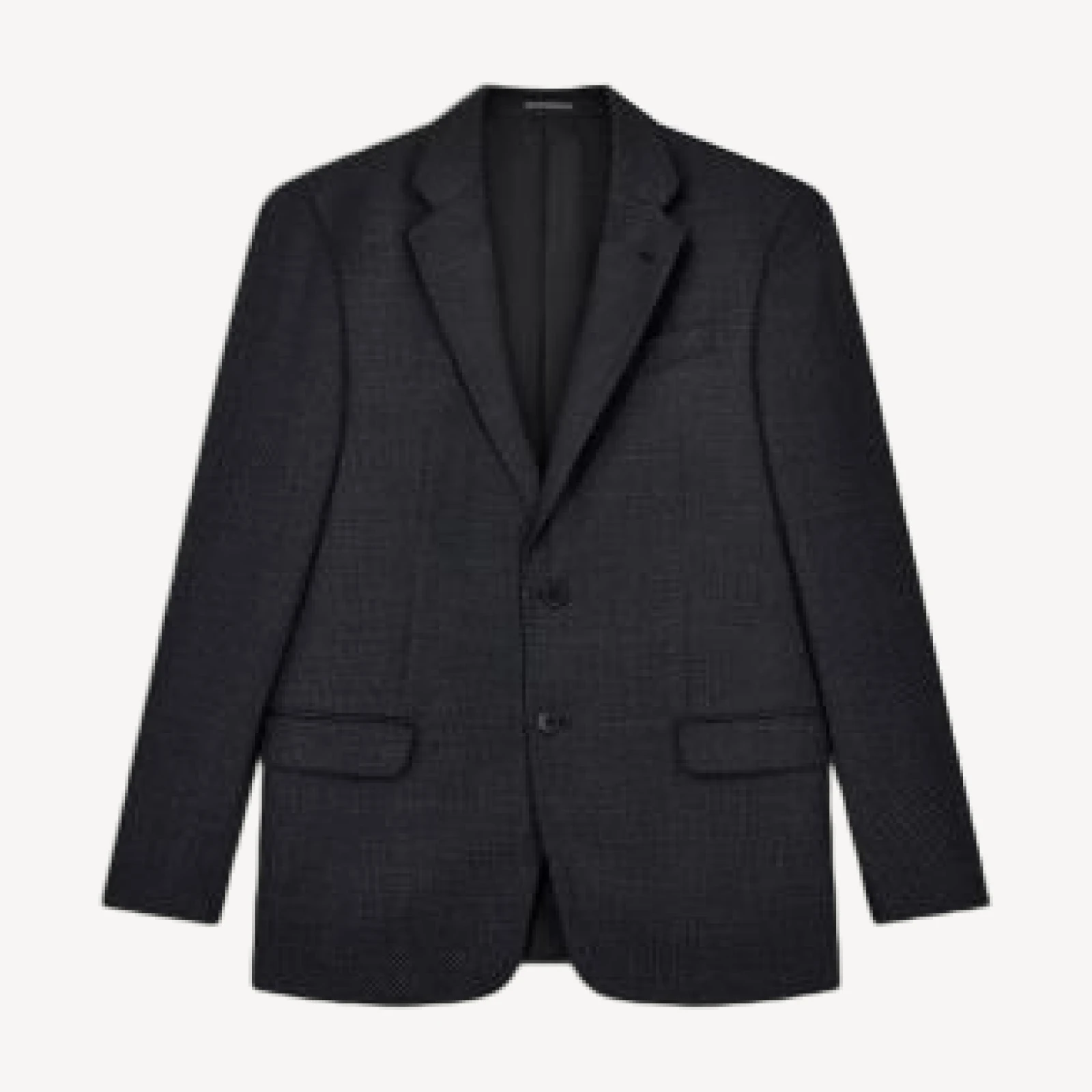 Emporio Armani Regular Fit Textured Wool Blend Blazer