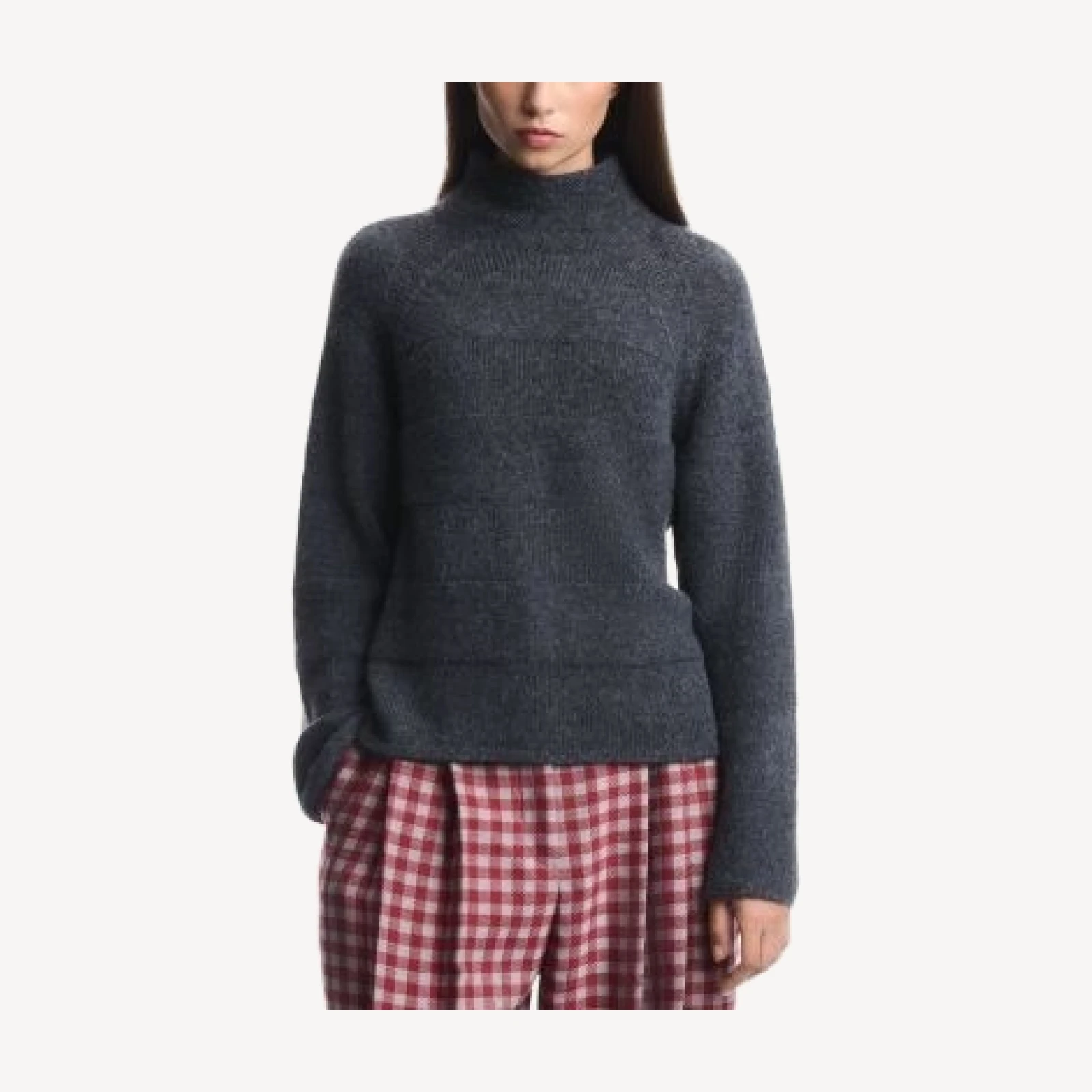 Emporio Armani Plain Knit High Neck Sweater