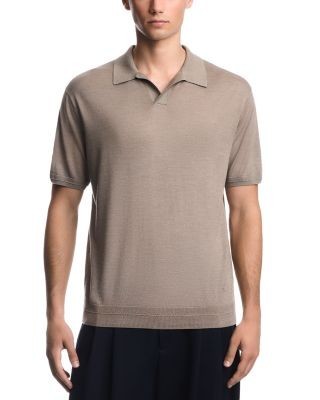 Emporio Armani Wool & Silk Blend Polo Sweater