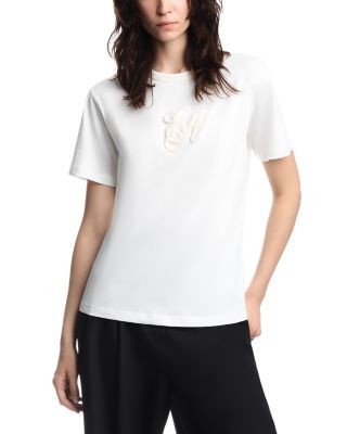 Emporio Armani Supima Cotton Jersey Embroidered Logo Tee