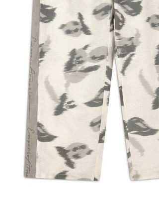 Emporio Armani Linen Flower Print Pants
