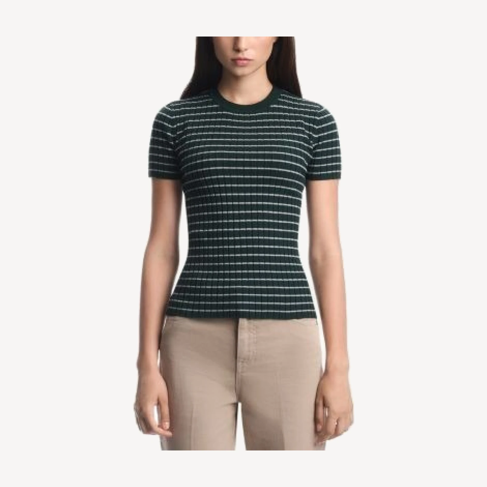 Emporio Armani Short Sleeve Ribbed Sweater
