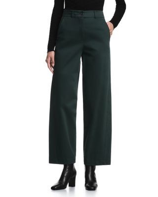 Emporio Armani Cotton Stretch Wide Leg Pants