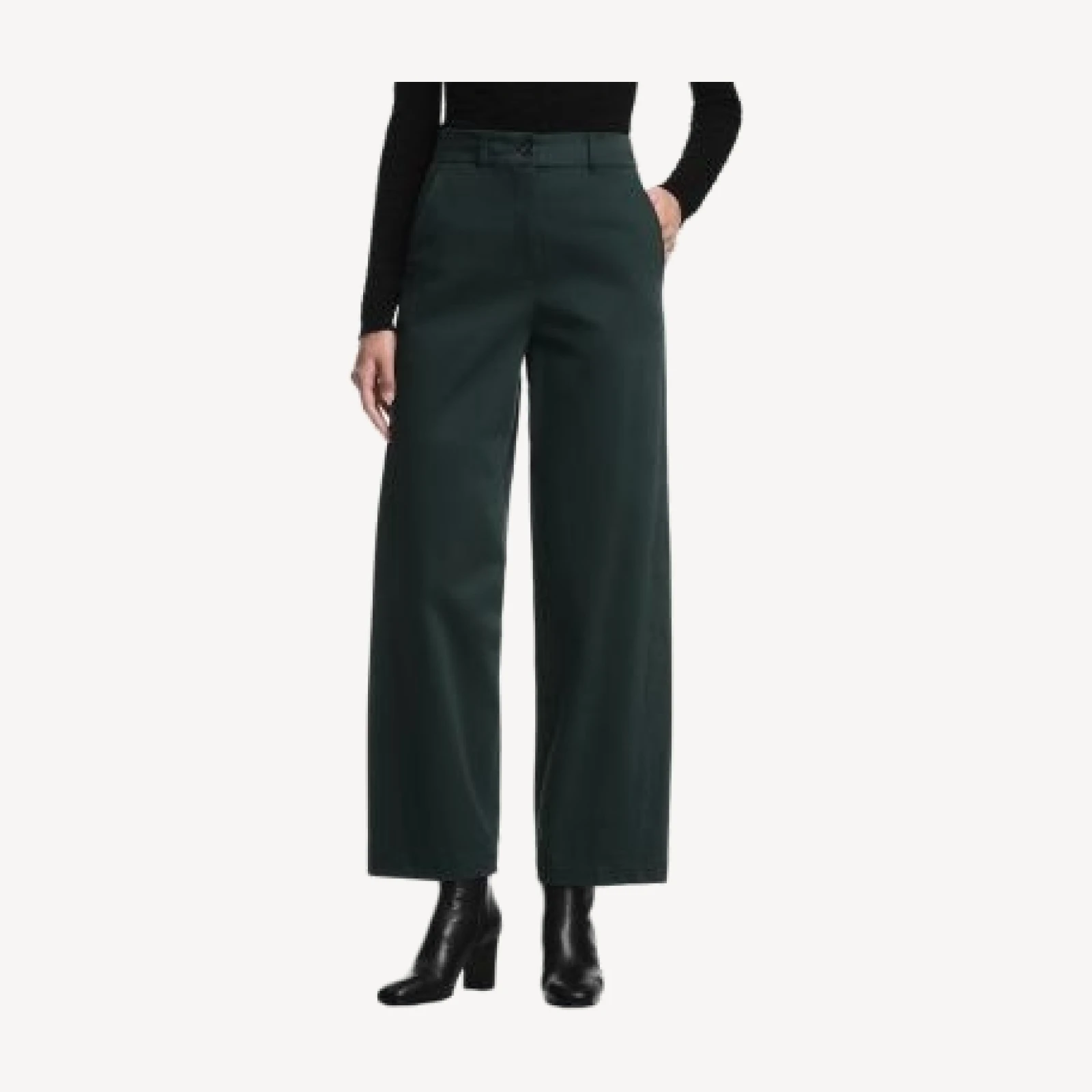 Emporio Armani Cotton Stretch Wide Leg Pants
