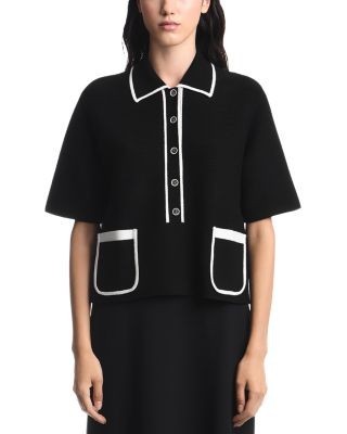 Emporio Armani Short Sleeve Collared Sweater