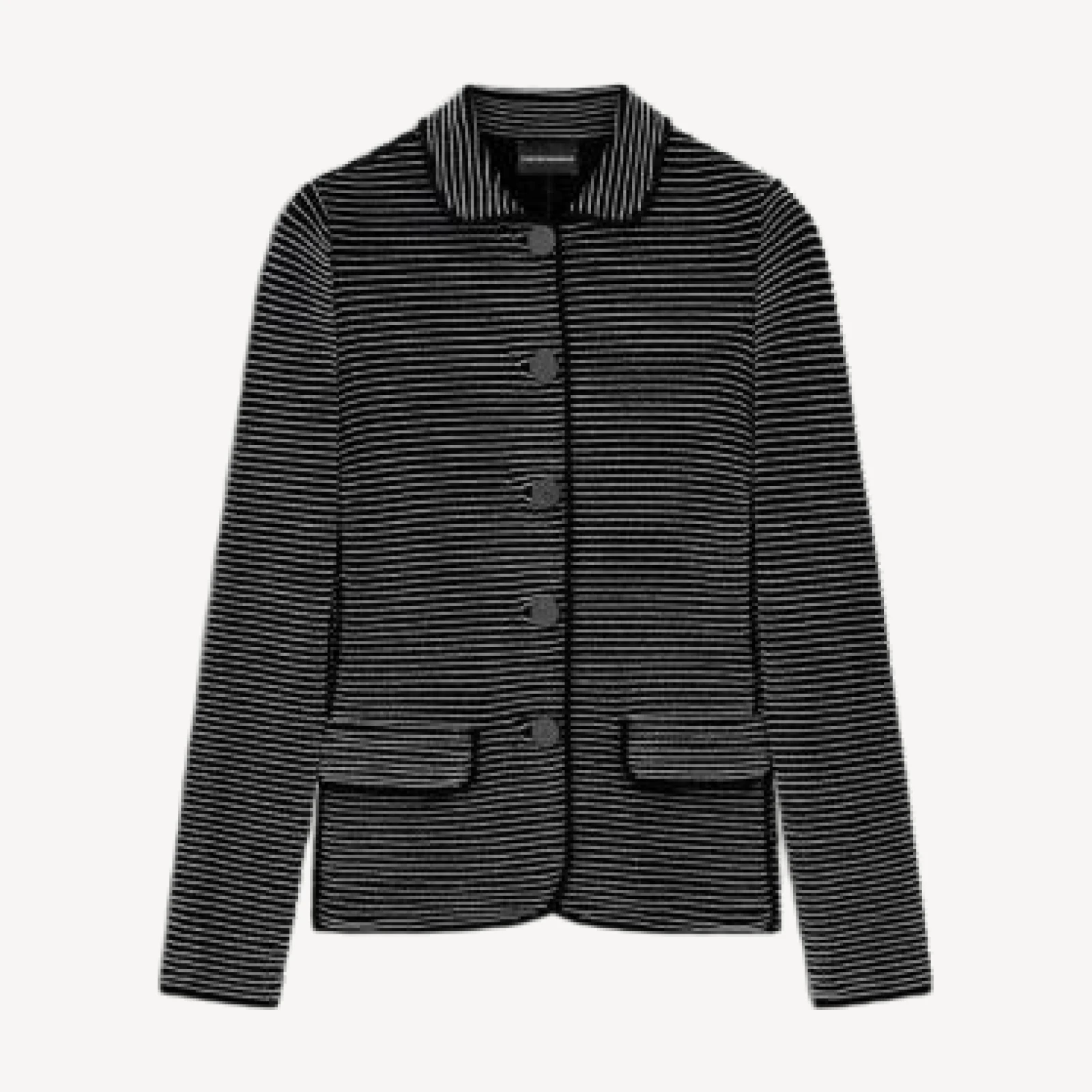 Emporio Armani Contrast Stripe Ottoman Blazer