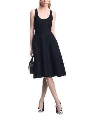 Emporio Armani Scoop Neck Fit & Flare Dress