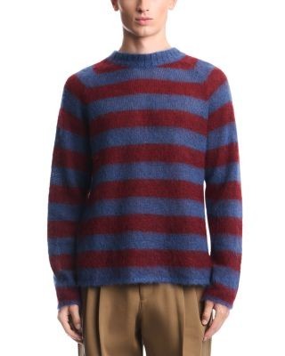 Emporio Armani Wool Blend Stripe Crewneck Sweater