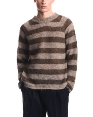 Emporio Armani Wool Blend Stripe Crewneck Sweater