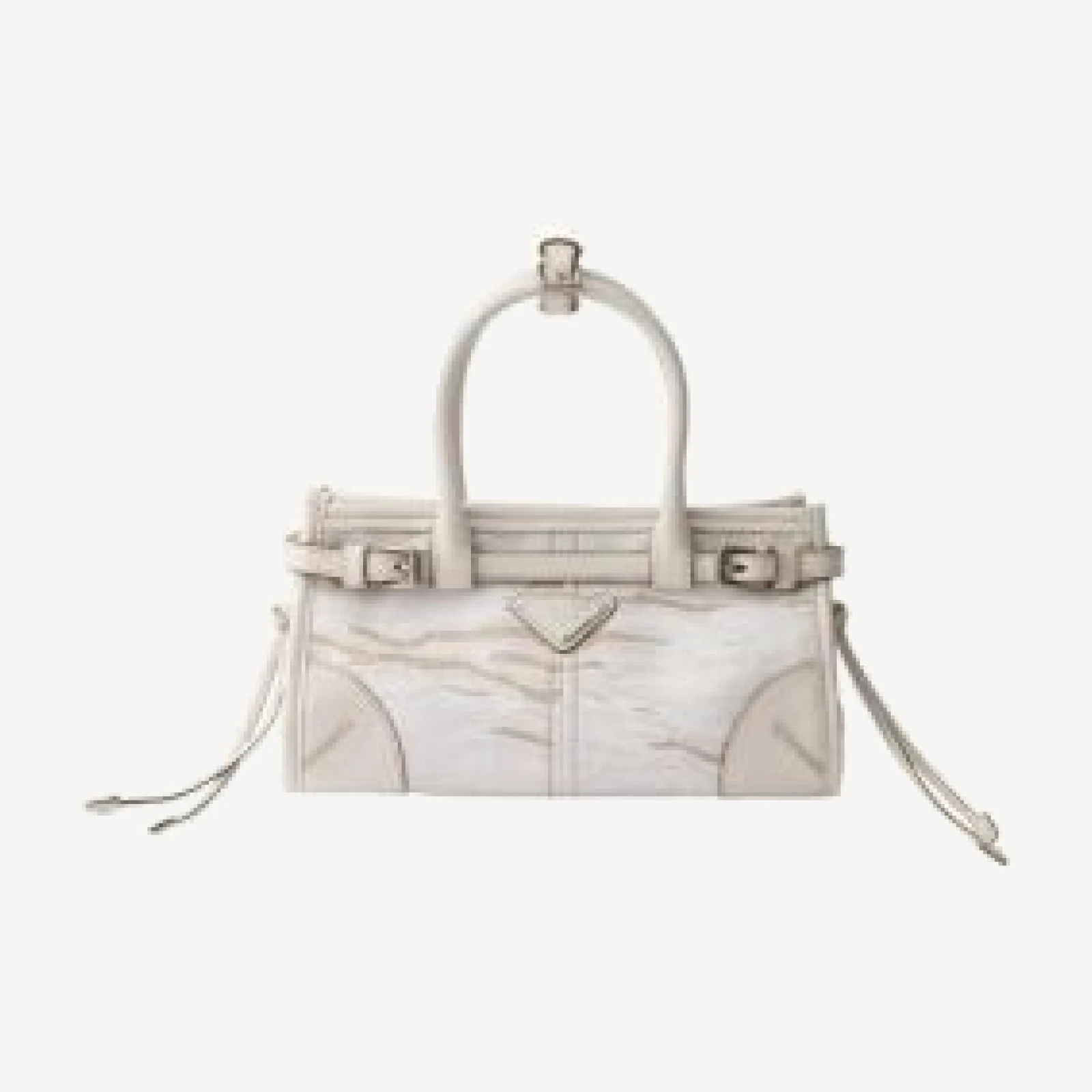 Prada Bonnie Small Printed Linen And Leather Handbag